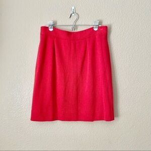 Vintage Rodier French Red Knit Skirt with Lining